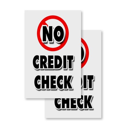 Signmission No Credit Check, Vinyl Decals Only 24 Inch x 36 Inch, Vinyl Decal, 2PK DSB-2436-2PACK-No Credit Check
