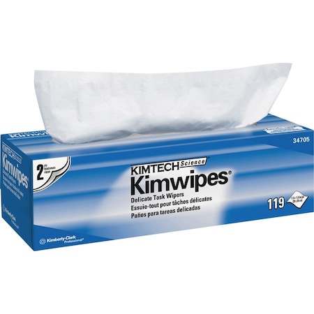 Kimtech Kimwipes Delicate Task Wipers (34705), White, 2-Ply, 15 Pop-Up Boxes, 120 Sheets / Box, PK15 34705