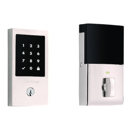 Baldwin Baldwin Z-Wave Minneapolis Touchscreen Deadbolt with Schlage C Keyway Lifetime Bright Nickel Finish 8225055ZW