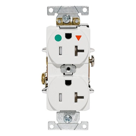 Leviton Isolated Ground, 20A, White, 125V T8300-IGW