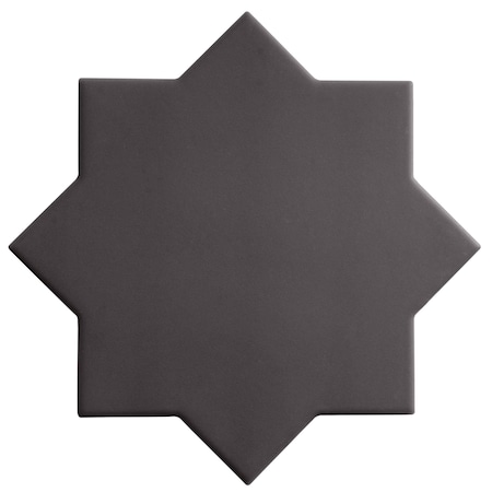 Apollo Tile Seville 7 x 7 in. Matte Graphite Black Porcelain Star Wall and Floor Tile 5.31 sq ft/case, 34PK TNG88STRBLKA