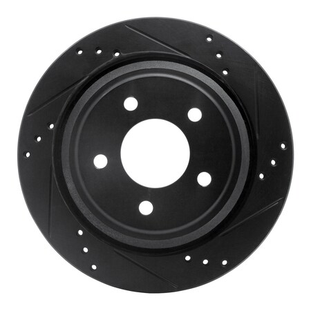 Dynamic Friction Co DFC Brake Rotor - Drilled and Slotted - Black 633-54092R