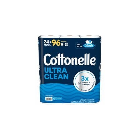 Cottonelle Kimberly-Clark Professional Ultra Clean Toilet Paper, 1 Ply, White, Paper, Fiber, 2PK 55492