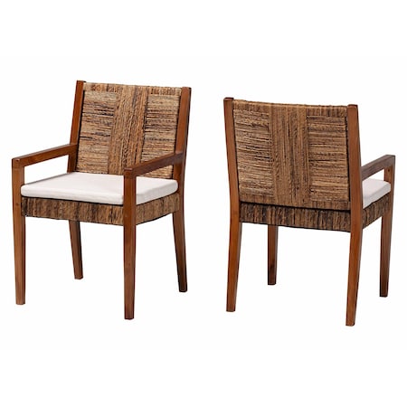 Bali & Pari Chabela Natural Seagrass Armchair 267-2PC-14578-ZORO