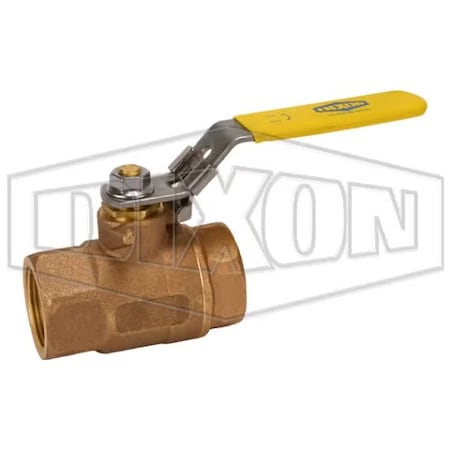 Dixon BBV Safety Vented Ball Valve, 1-1/4 in Nominal, FNPT End Style, Standard Port, RTFE Softgoods, Domes BBV125LV