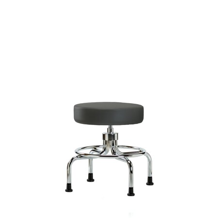 Blue Ridge Ergonomics Screw-Lift Stool, Vinyl, CR, Glides, Gry BR-VSLMD-CR-RG-8605