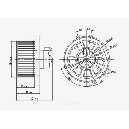 Global Parts Distributors Blower Motor 2311522