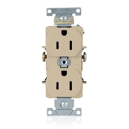 Leviton Duplex Receptacle/Outlet, 15 Amp 5242-I