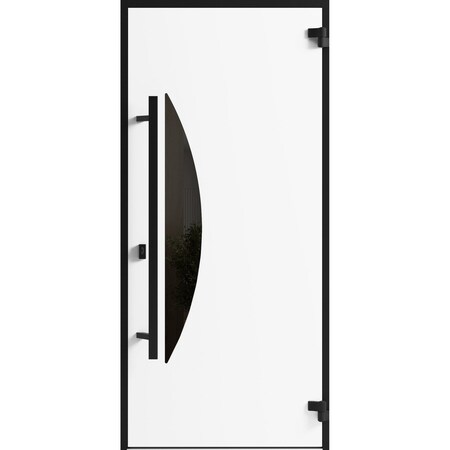 Vdomdoors Front Exterior Prehung Steel Door Ronex1077 Teak Entry Metal Modern Painted W36xH80 Left hand RONEX1077EXD-OAK-W36 x H80-LH-I