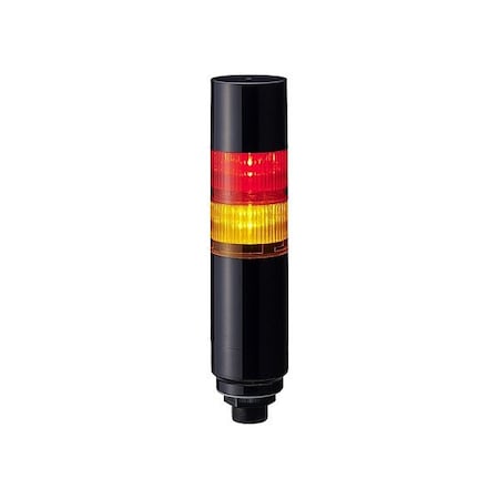 Patlite Signal Tower, 9 1/2 in H, 2 3/8 in dia. LR6-202W5BK-RY