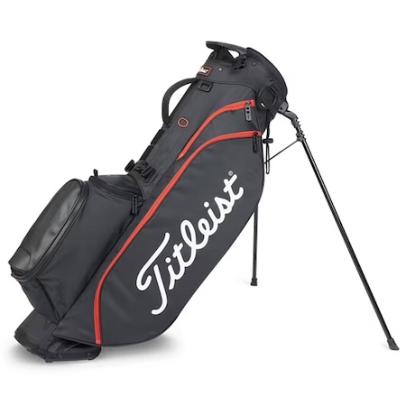 Titleist Players 4 2024 Stand Bag, Black/Black/Red TB23SX4-006
