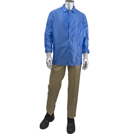 Uniform Technology StatStar Short ESD Labcoat, ESD Knit Cuff BR49AC-44RB-M
