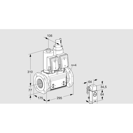 Honeywell Kromschroder VLV ASSY, DBL SOL, 2 1/2FLG, GAS , VCS6T65A0 KS88203825
