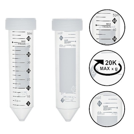 Zoro Select Centrifuge Tube, 1.14 in Dia, PK500 C2903