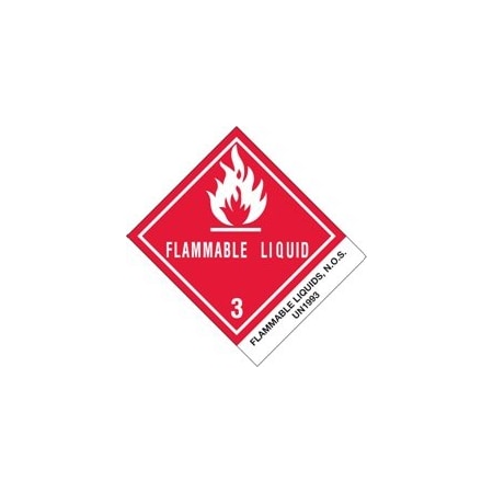 Bubblefast 4 x 4 3/4'' - ''Flammable Liquids, N.O.S.'' Labels BFDL512P2