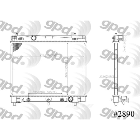 Global Parts Distributors Radiator 2890C