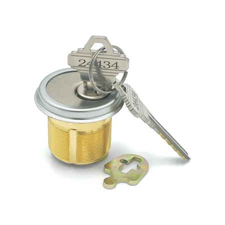 Ecs Hardware Durable Premium Mortise Cylinder, 1-1/4 in 26D Satin Chrome SC1 ECSH-MC03-26D-SC1