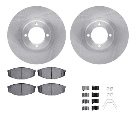 Dynamic Friction Co DFC Brake Rotor with 5000 Brake Pads and Hardware Kit 6512-76242