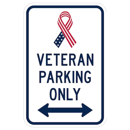 Sign Solutions Usa Parking Sign, 12 in W, Aluminum Sign, White DCS06HWT1218CUS00205