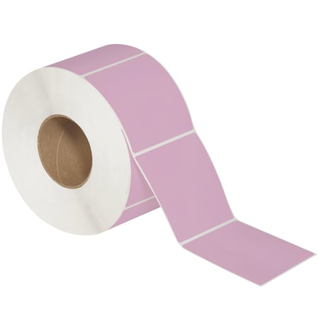 Tape Logic 4 x 4in Pink Thermal Transfer Labels THL139PK