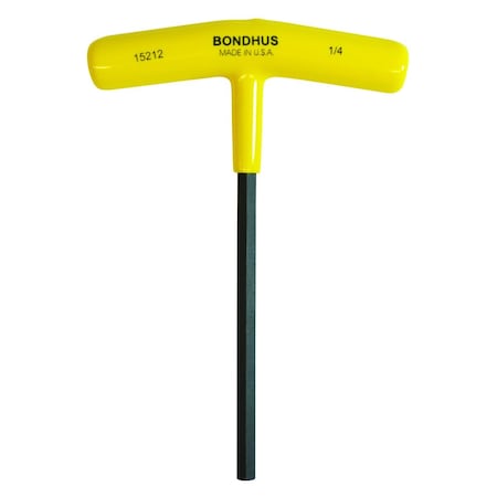 Bondhus 1/4in Hex T-Handle 6in Length 15212