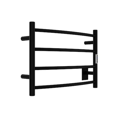 Anzzi Glow 4-Bar Stainless Steel Wall Mounted Towel Warmer in Matte Black TW-AZ018MBK