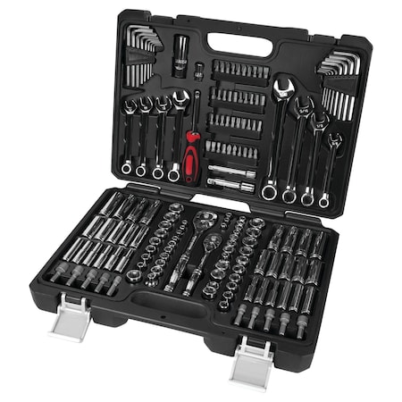 Performance Tool 155 pc. Mechanic's Tool Set, Ratchets Sockets Hex Keys Case W30502