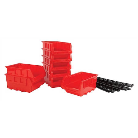 Performance Tool 8-Piece Small Stackable Plastic Storage Bins, 8PK W5197