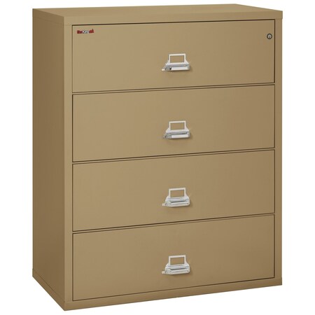 Fireking 4 Drawer, 1 Hr Fire & Impact Rated, 44" Wide Lateral Sand 4-4422-CSA