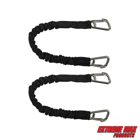 Extreme Max 3006.2367 BoatTector High-Strength Line SnubberStorage Bungee Value-12" w Compact Hooks 3006.2367
