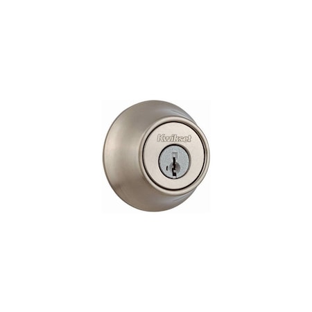 Kwikset 660 Series Satin Nickel Single Cylinder Deadbolt Featuring SmartKey Security 660 15 SMT RCAL RCS