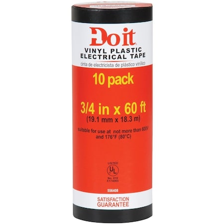 All-Source General Purpose 3/4 In. x 60 Ft. Electrical Tape, 10PK 556408