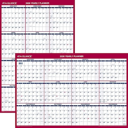 At-A-Glance Calendar, No Cover, Monthly, Red/White PM2122826