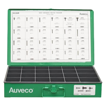 Auveco BHM Assortment Black Oval And Pan Head And Specialty Tapping Screws 6611BHM