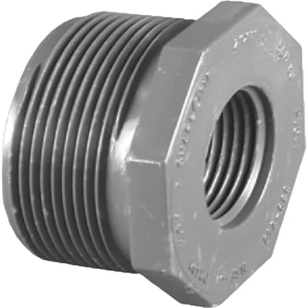 Charlotte Pipe And Foundry 1-1/2'' MPTx1-1/4'' FPT Schedule 80 Reducing PVC Bushing PVC 08200  3800HA
