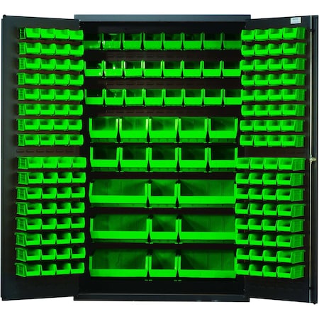 Quantum Storage Systems STORAGE CABINET W/171 GREEN BINS QSC-48GN