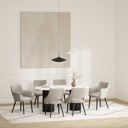 Manhattan Comfort 6-Piece Tremont Dining Chair in Stone 6-DC104-ST