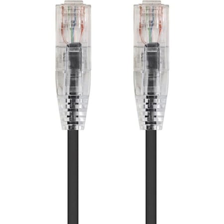 Monoprice Slim Cat6 Utp Network Cable, 6" Blck 13508