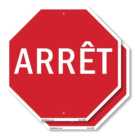 Signmission Arrt, 10 inch X 10 inch, Aluminum Metal Signs, 2PK OC-A-2PACK-10-60