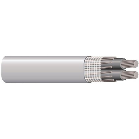 Southwire Service Entrance Cable, 3 Conductor, Aluminum Conductor, PVC Insulation, Gray Sheath 4/0-4/0-2/0 ALUM
