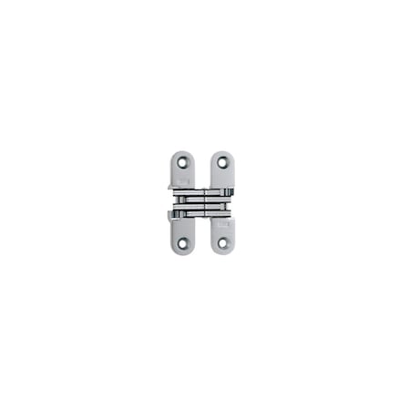 Universal Industrial Soss 5/8" x 2-3/4" Medium Duty Invisible Hinge for 1" Doors Satin Chrome Finish 208US26D
