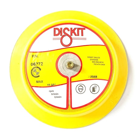 Diskit Diskit Abrasive Sanding Pad 06272: Firm, 6", PSA, 0 Hole, Flex Profile MADE IN USA 06272