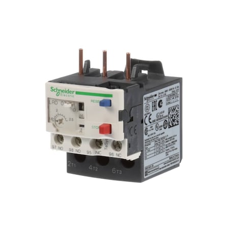 Insinger Overload Relay, 1/2 HP Pump, 230/3/60, 220/3/50, 208/3/60, 1.6-2.5A DE2-52