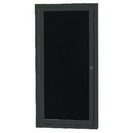Aarco Enclosed Letter Board Directory w/ Powder Coated Black Aluminum Frame, 24''Hx12''W, 1 Door ADC2412BK