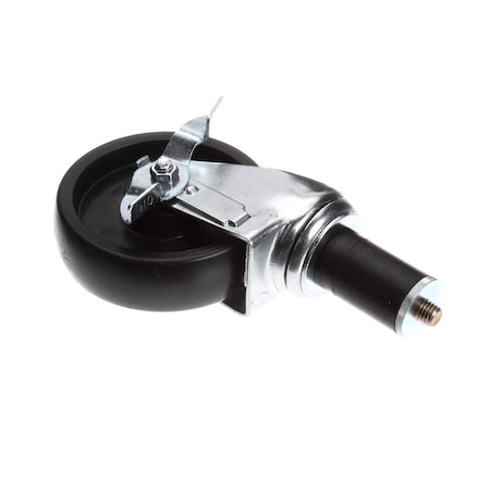 Wood Stone Caster, Swivel with Brake, Stem 7100-0509