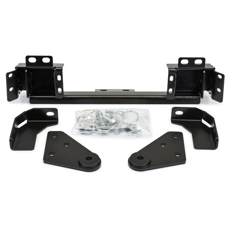 Warn Snow Plow Mount Front Kit; Black; Includes Mounting Bracket and Hardware Requires Base Tube 95160