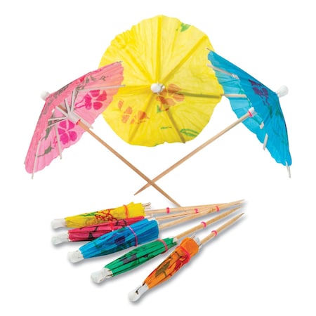 Amcareroyl Cocktail Parasols, 3", Assorted, 7200 PK RP144