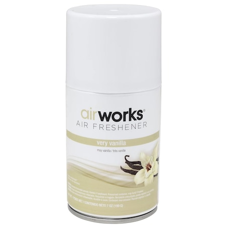 Hospeco AirWorks Restroom Metered Aerosol 7oz, Very Vanilla - Pack of 12 7915