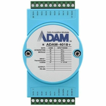 Advantech 8-Ch Thermocouple Input Module w/ Modbus ADAM-4018+-F