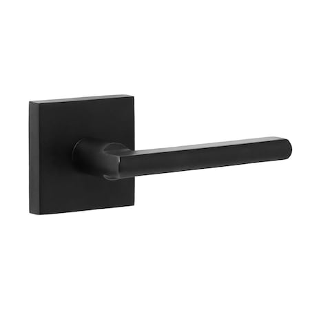 Weslock Atlas Lever Passage Lock with Adjustable Latch and Square Corner Full Lip Strike Matte Black Finish 007005252SL20